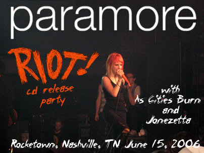 Concert Reviews and Photos: Paramore Riot! CD  Release Party