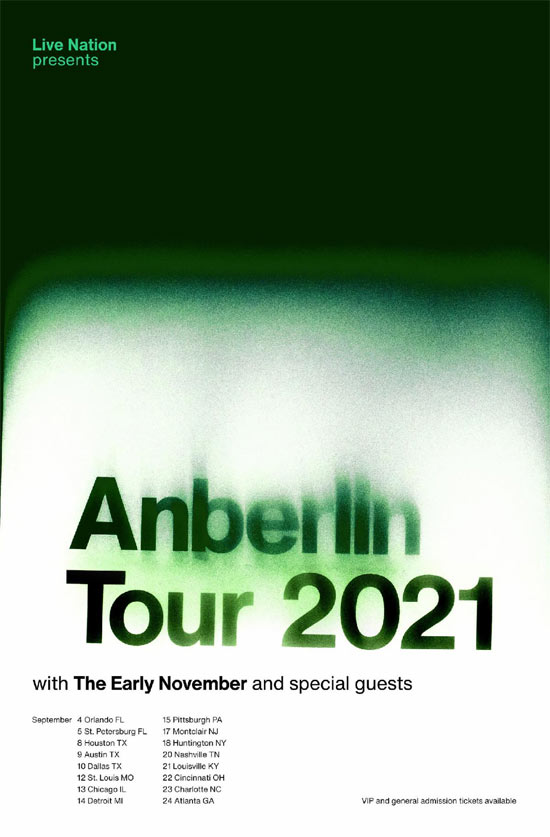 Live Nation Presents Anberlin 2021 Tour