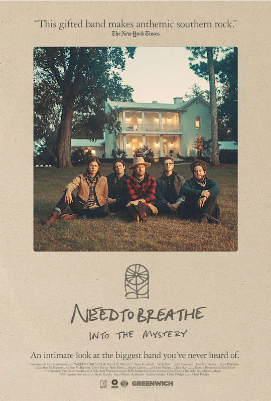 Tomorrow Only - NEEDTOBREATHE: INTO THE MYSTERY - Documentary Feature In Over 500 Theaters November 3