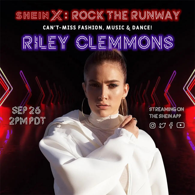 Riley Clemmons to Perform at Shein X Rock the Runway Virtual Fashion Show Sept. 26