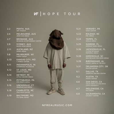 NF Announces Second Leg of Hope Tour for 2024