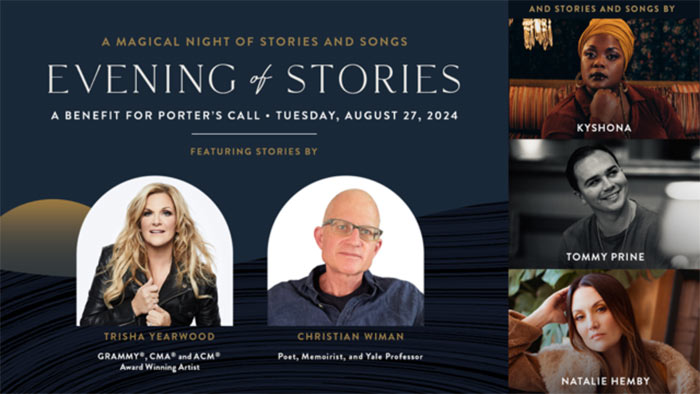Porter's Call Announces Their 15th Annual Event 'Evening of Stories' August 27th