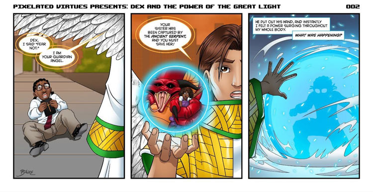 Dex the Nerd Who Loves Jesus Comic Panels