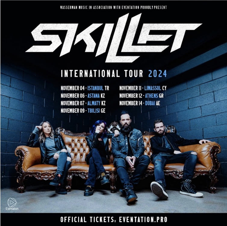 Skillet Announce Fall U.S. Tour and First-Ever Middle Eastern Tour