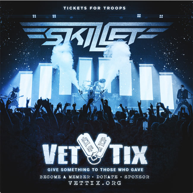 Skillet Partners with Vet Tix to Offer Free Concert Tickets to Veterans