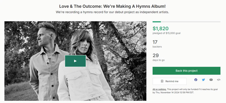 Love and the Outcome Launch Kickstarter to Fund New Hymn's Record