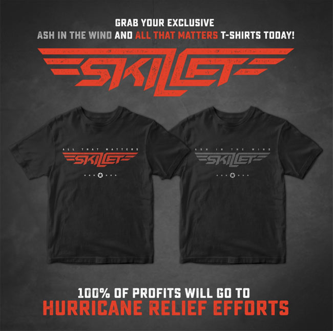 Skillet Support Hurricane Relief Efforts With Exclusive Tees