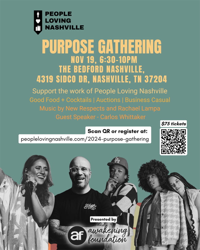 JFH News People Loving Nashville Hosting Purpose Gathering 2024 on