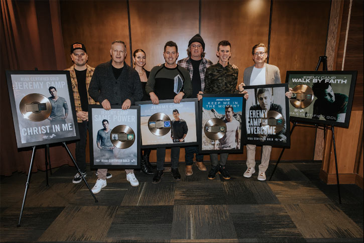 Jeremy Camp Celebrates 6 RIAA Gold Singles