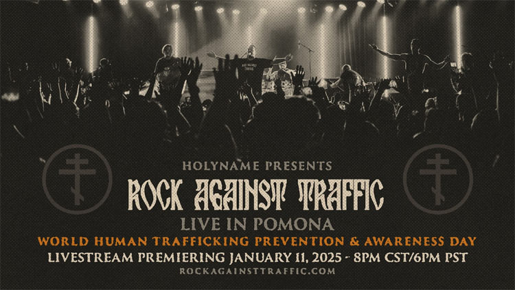 HolyName Presents Rock Against Traffic Livestream on January 11, World Human Trafficking Prevention & Awareness Day