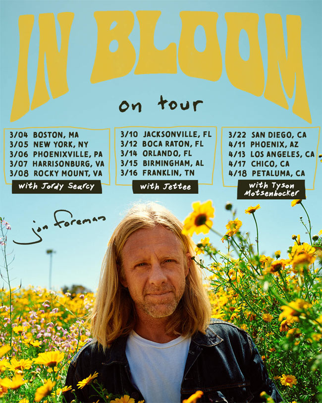 Jon Foreman Announces Spring 'In Bloom' Tour Support