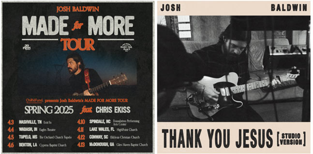 Bethel's Josh Baldwin Announces Spring Tour, Releases Studio Version of 'Thank You Jesus'