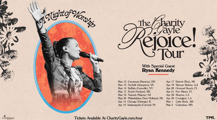 Charity Gayle Announces 2026 'REJOICE: A Night of Worship' Tour Featuring Special Guest Ryan Kennedy