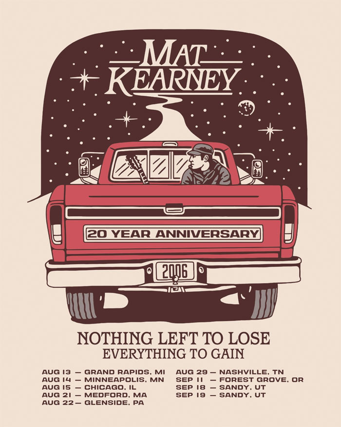 Mat Kearney Announces 'Nothing Left To Lose' 20th Anniversary Tour