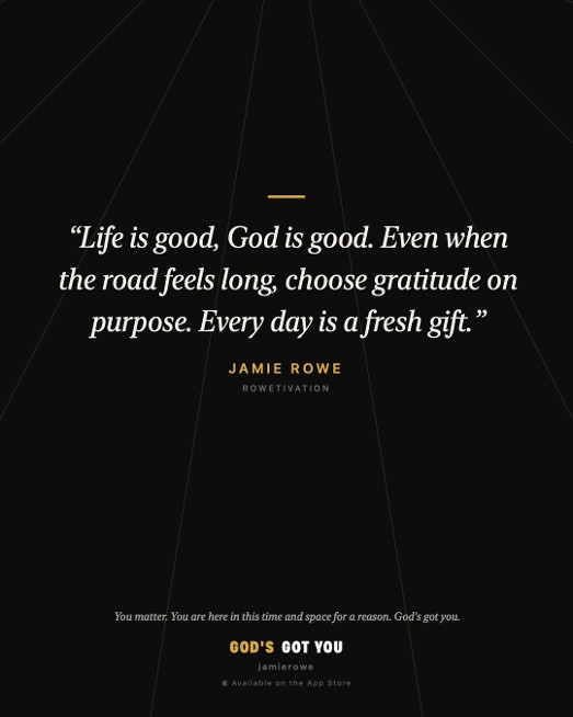 Guardian Vocalist Jamie Rowe Launches 'God's Got You' Daily Encouragement App